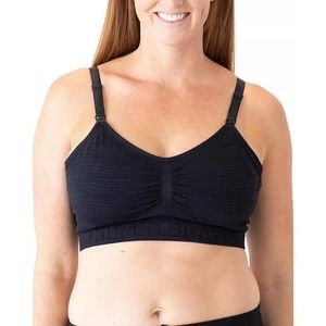 Kindred Bravely Black Sublime Hands Free Pumping & Nursing Bra Size Busty LBB